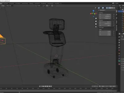 White Temi Robot 3D model