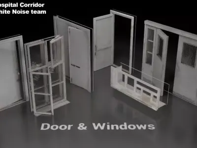 Post Soviet Hospital Props - UE5 Low-poly 3D model