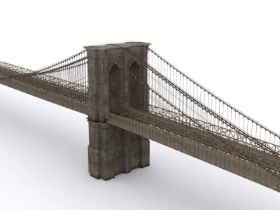The Brooklyn Bridge Low-poly 3D model
