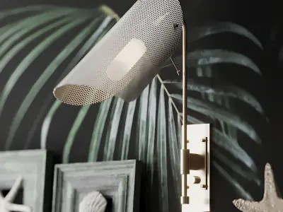 Tulle Wall Lamp in Brass by Blueprint Lighting 3D model