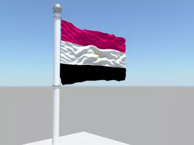 Egypt flag 3D model