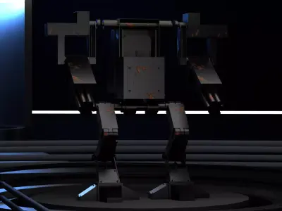 Mecha Character Low-poly 3D model