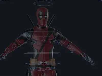 Deadpool 2016 Model 3D model