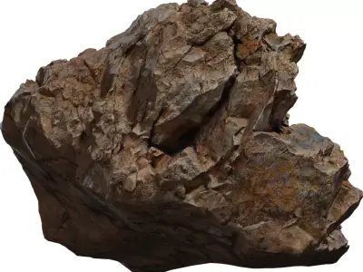 Ultra Realistic Rocky Boulder Low-poly 3D model