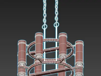 st-luce-bichero-sl334-403-08 light chandelier with clear glas... 3D model