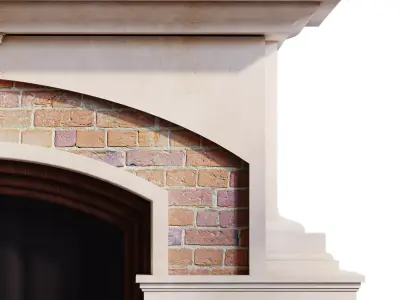 Classic Window Frame set 931 Low-poly 3D model