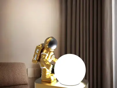Astronaut lamp 3D print model