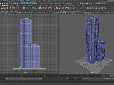 Residential building  Free 3D model