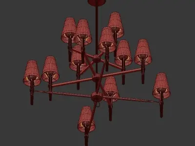 Ventana Three Tier Chandelier 3D model