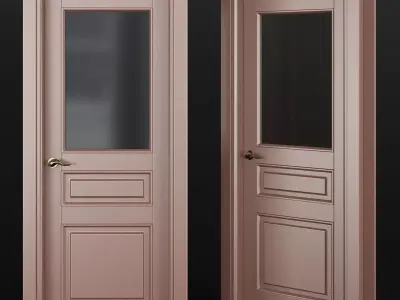Interior Doors low poly 3d model Low-poly 3D model 7