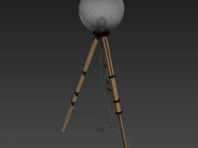 Tripod lamp floor 3D model