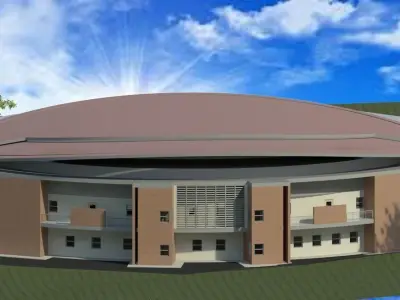 Auditorium - 1200 Seater Low-poly 3D model