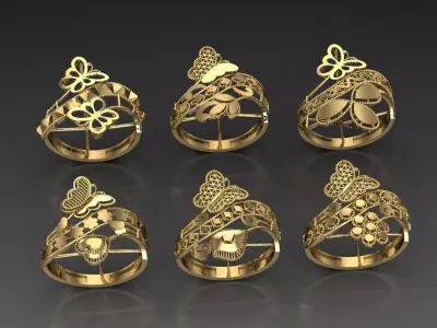  Turkish Ring Collection Exclusive STL Jewelry 3D print model
