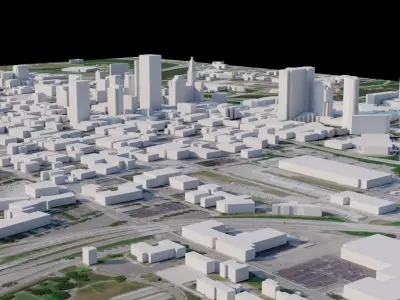Columbus City - USA 3D model