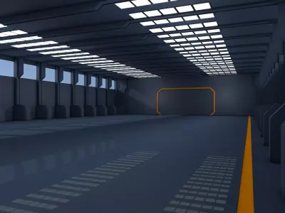 Sci Fi Warehouse 3D model