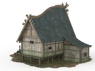 Viking House 04 Low-poly 3D model