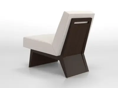 Wedge Slipper Chair 3D model