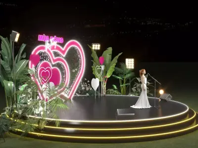 Valentine Love Mini Stage 3D model