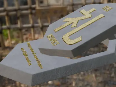 Hexagonal tablet with motivational message about respect 3D print model