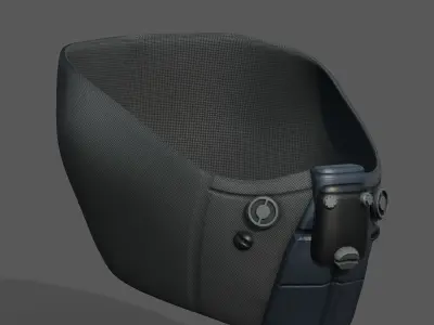Gas mask respirator scifi futuristic 3d  Low-poly 3D model 2