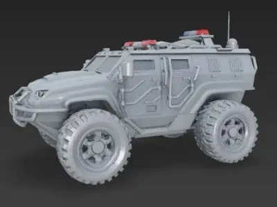 SWAT Armored Vehicle  3D print model
