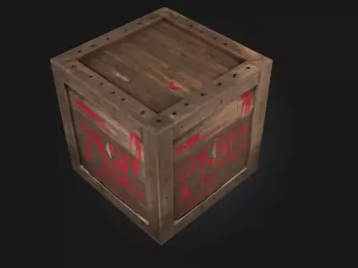 Dangerous Crate  High-Risk Cargo Container 3D model