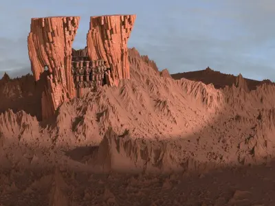 Desert Temples mines 3D model