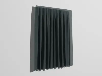 Realistic Curtain Low-poly 3D model