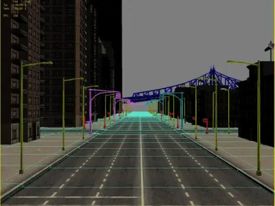 Abstract New York City Cityscape Low-poly 3D model