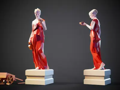 Low poly stylized environment pack da1 Low-poly 3D model