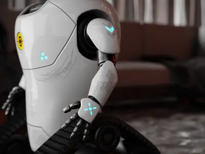 Robot-001 Low-poly 3D model