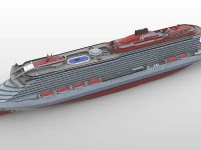 SCARLET LADY Virgin Voyages Cruise Ship 3d printable model  3D print model