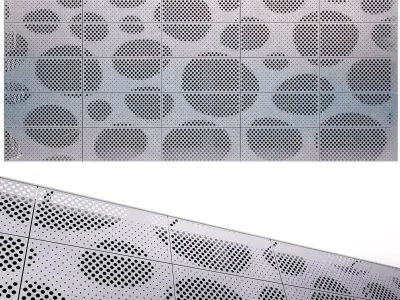 perforated metal panel N11 3D model