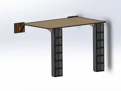 Table shelf sketch   Free 3D model