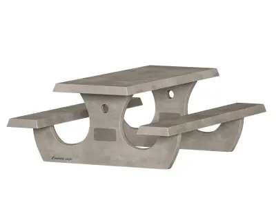 Concrete outdoor table 3D model