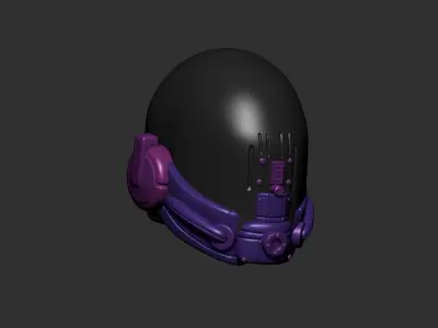 helmet high poly sculpt 3d printable ver 7 3D model 3D model