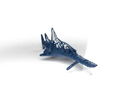 Sawshark Dust Voronoi Low-poly 3D model