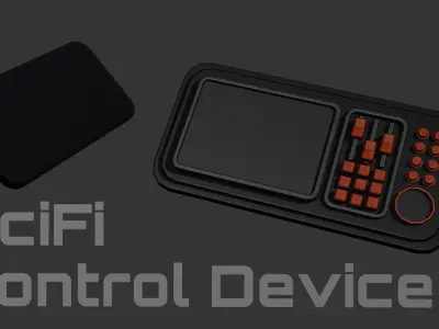 SciFi Controler Device Low-poly 3D model