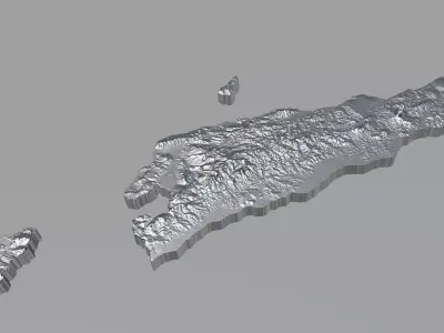Timor Leste Terrain Country 3D model