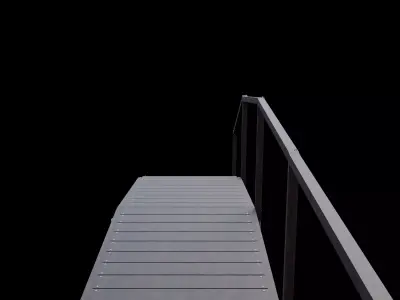 River Bridge Low-poly 3D model