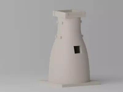 Korea Gyeongju Cheomseongdae Low-poly 3D model