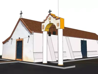 Architecture-Religion-God-Culture-Temple-0133 church in portugal 3D model