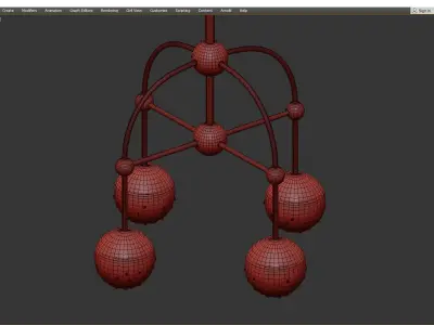 BOCA CHANDELIER Low-poly 3D model