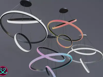 Awesome Rgb Led Ceiling Lamps Ceiling Lamp Pack Free low-poly 3D model