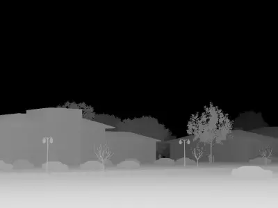 Alafia3D shopping center with cars on street 3D model