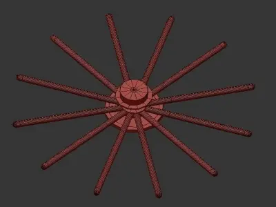 THE332 starburst ceiling light 3D model