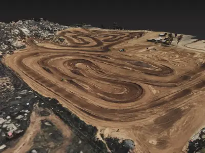 Perris Raceway Motocross Track 3D Photogrammetry Scan 3D model