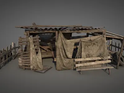 Abandoned Slum Shelters V1 3D model