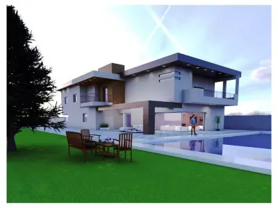 Villa modern in cyprus 3D model