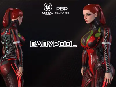 BABYPOOL Low-Poly Game Ready PBR 3D Character Low-poly 3D model